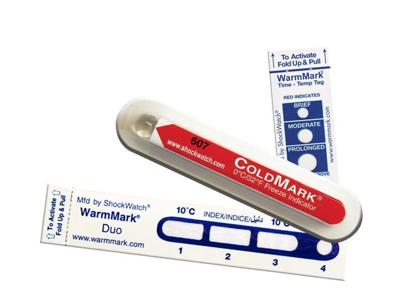 Indicador de Temperatura ColdMark e warmmark